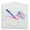 EXACOMPTA Sachet de 5 pochettes-enveloppes scratch perforées en polypropylène 2/10e. Coloris incolore
