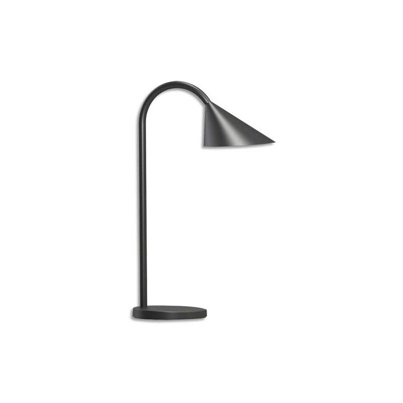 UNILUX Lampe LED Sol, tête orientable. Coloris Noir. Dim. tête : 14 cm, socle : 14 cm, hauteur : 45 cm