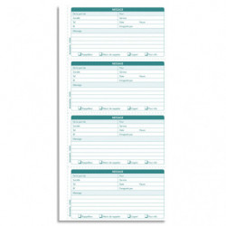 EXACOMPTA Carnet broché 29,7x14,8cm. Messages téléphones (4 à la page). 50 feuilles dupli autocopiantes
