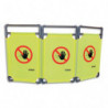 VISO Barrière de travaux 3 vantaux en PVC et polyester Gris jaune, extensible - Dim L170 x H100 x P2,6 cm