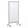 PAPERFLOW Cloison de protection mobile simple cadre aluminium, panneau PMMA P0,3 cm L85,5 x H180 x P39 cm