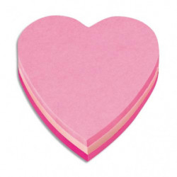 POST-IT Bloc repositionnable 225 feuilles forme coeur 2007H