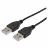 APM Câble USB 2.0 AA Mâle/Mâle 1,8m Noir 570306