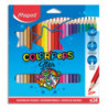 MAPED Color'Peps Cardboard Packs - 24 Crayons de couleur certifiés FSC