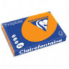 CLAIREFONTAINE Ramette de 500 feuilles papier couleur TROPHEE 80 grammes format A3 Orange vif 1762