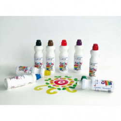 OZ INTERNATIONAL Boîte de 8 marqueurs de coloriage Chunkie embout mousse ne sêche pas couleurs assorties