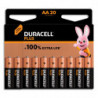 DURACELL Piles alcalines AA Plus 100%, 1,5V LR6 MN1500, lot de 20 piles