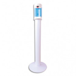 PRODIFA Borne de désinfection sans contact des mains : un diffuseur spray + pied + socle + piles