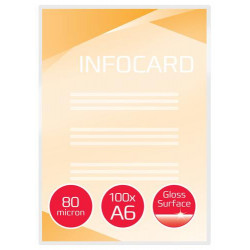 GBC Paquet de 100 Pochettes de plastification GBC A6, 2 x 80 microns, brillantes IB585067