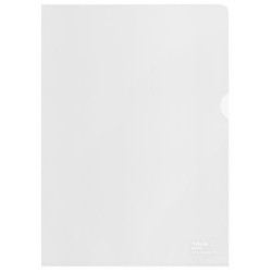 ESSELTE Boîte de 100 pochettes perforées A4 en polypropylène recyclé 10/100eme. Coloris transparent