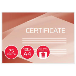 GBC Paquet de 100 Pochettes de plastification GBC HighSpeed A4, 2 x 75 microns 3747347