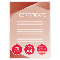 GBC Paquet de 100 Pochettes de plastification GBC mates A4, 2 x 75 microns 3747240