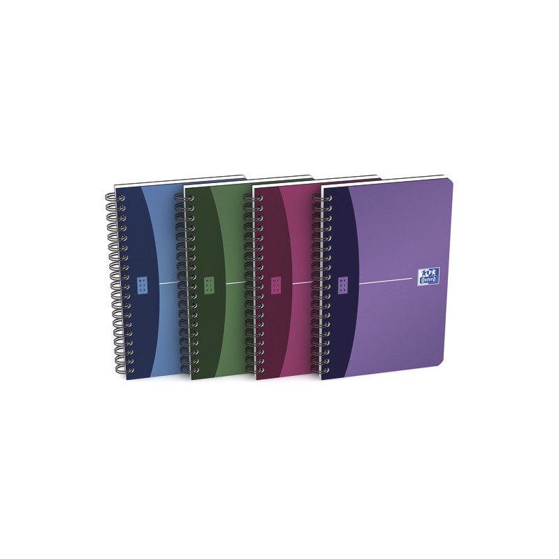 OXFORD Carnet spiralé 11Xx17 cm 180 pages 90g petits carreaux 5x5. Couverture polypro
