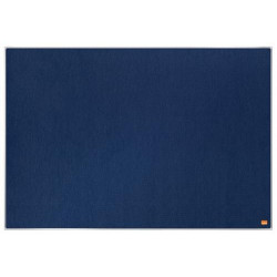 NOBO Tableau d'affichage en feutre avec un cadre fin, 900 x 600 mm. Coloris Bleu. Garantie 10 ans
