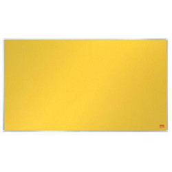 NOBO Tableau d'affichage Widescreen en feutre Impression Pro - 710 x 400 mm - jaune - 1915429