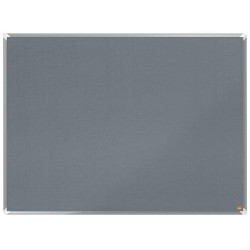 NOBO Tableau d'affichage en feutre Premium Plus - 1200 x 900 mm - gris - 1915196