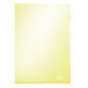 LEITZ Sachet de 100 pochettes-coin A4 en PVC15/100eme lisse. Coloris jaune