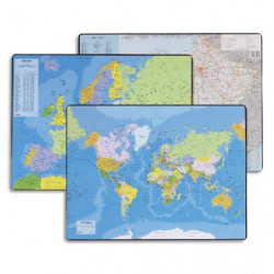 ESSELTE Sous mains carte du PLANISPHERE, dimensions 53x40 cm