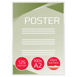 GBC Paquet de 100 Pochettes de plastification GBC A2, 2 x 125 microns brillantes IB589799