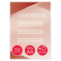 GBC Paquet 100 Pochettes de plastification avec protection anti-UV A4, 2x125 microns, brillantes IB611032