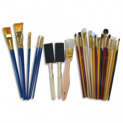 CLEOPATRE Lot de 25 pinceaux pour adultes, assortis