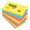 POST-IT Lot de 6 blocs repositionnables coloris énergique dimensions 76x127mm 655TF