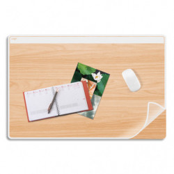 CEP Sous-mains SILVA. Rabat antireflet. Compatible avec souris. Dim (lxp): 58,5 x 38,5 cm, ép 2 mm. Hêtre