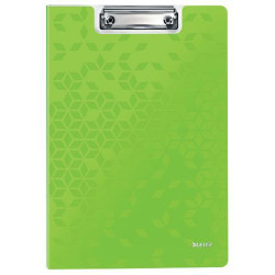 LEITZ Porte-blocs avec rabat WOW A4, capacité 75 feuilles. Dimensions L22,8xH1,7xP32cm. Coloris vert