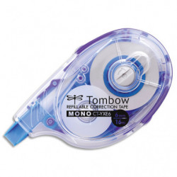 TOMBOW Roller de correction latérale MONO CT-YXE6 rechargeable 6mm x 16m, réécriture immédiate