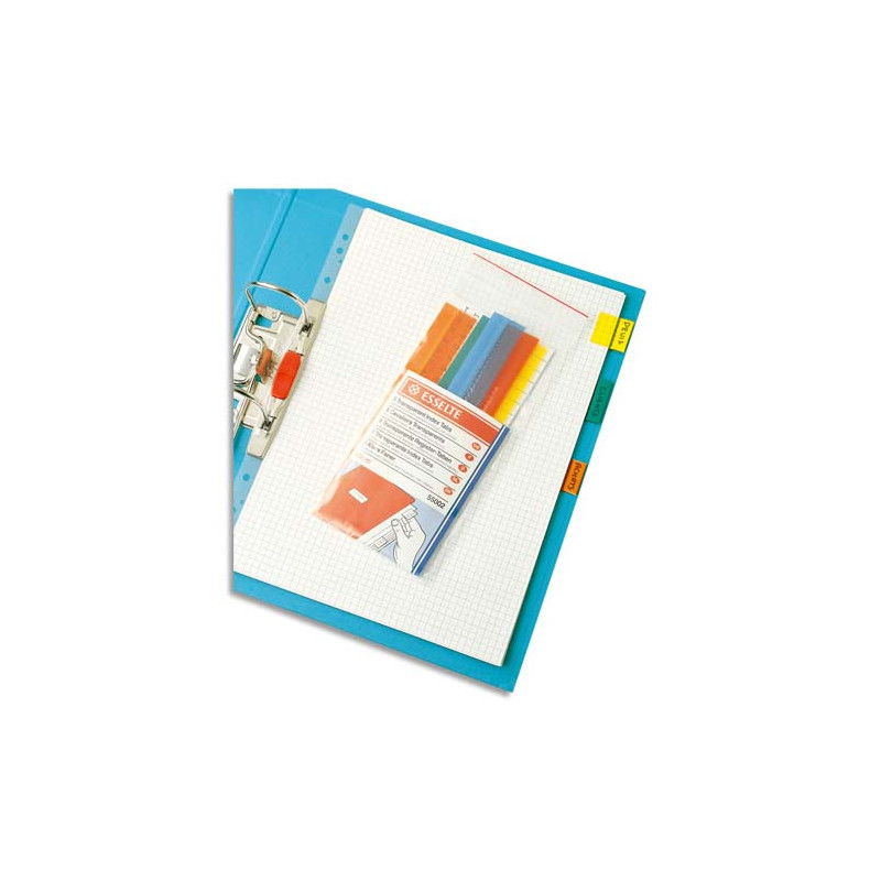 ESSELTE Sachet de 5 cavaliers auto-adhésifs coloris assortis, en PVC