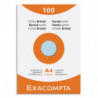 EXACOMPTA Etui de 100 fiches bristol non perforées 210x297mm (A4) 5x5 assortis