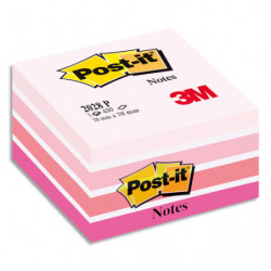 POST-IT Cube Light PLAISIR 7,6 x 7,6 cm - 450 feuilles - Rose