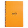 RHODIA Cahier Notebook spirale en carte 160 pages 5x5 format 22,5x29,7cm. Coloris orange