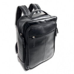 QUO VADIS Sac à dos Rangers en cuir de buffle 43x30x14cm, 1 compartiment. Coloris noir