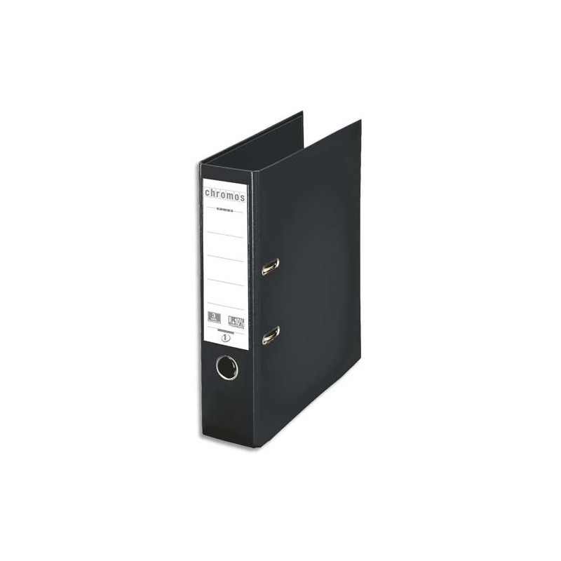 ESSELTE Classeur à levier Chromos Plus, A4, 8 cm, PP, noir