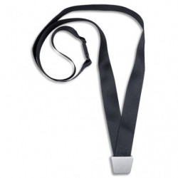 AVERY Boîte de 10 tours de cou recyclés avec clip No-TwistTM. Dimensions L44 x l2 cm. Coloris Noir