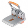 RAPID Perforateur 4 trous HDC 150 DUAX. Capacité 150 feuilles. Argent/Orange.