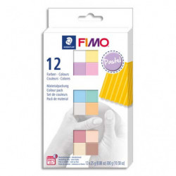 GRAINE CREATIVE Boîte de 12 pains 25g FIMO SOFT PASTEL assortis
