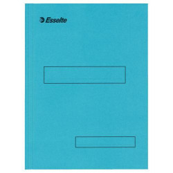 ESSELTE Boîte de 100 sous-dossier en carton Kraft, 1 rabat. Format A4. Coloris Bleu