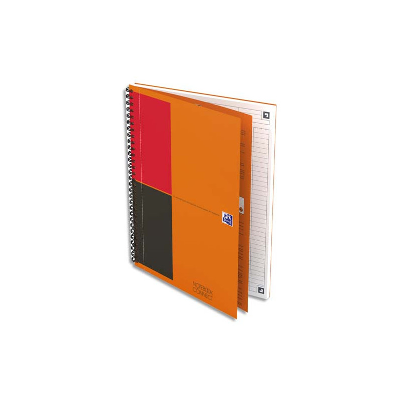 OXFORD Cahier NOTEBOOK I-CONNECT spirale 160 pages L6mm 18,5x25cm (format tablette). Couverture rigide