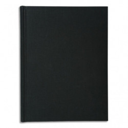 EXACOMPTA Registre folioté format 29,7x21cm 200 pages 90g quadrillées 5x5. Toilé. Coloris noir