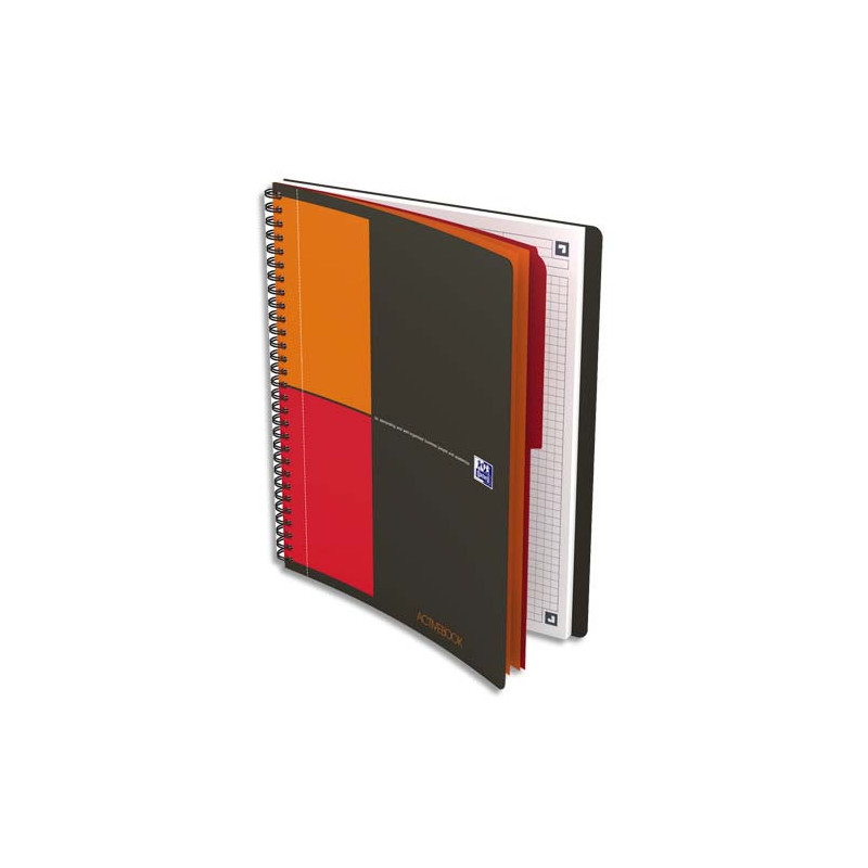 OXFORD Cahier Activebook I-CONNECT spirale 160 pages 5x5 18,5x25cm (format tablette). Couverture PP