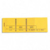 EXACOMPTA Bloc passe-partout 100 feuillets numérotés 4,8x15cm. 3 volets détachables. Coloris Jaune