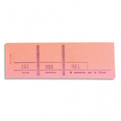 EXACOMPTA Bloc passe-partout 100 feuillets numérotés 4,8x15cm. 3 volets détachables. Coloris Rouge