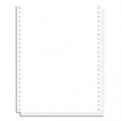 EXACOMPTA Boîte 1000 feuilles listing 80g autocopiantes blanc/jaune 240x12 2plis bande Caroll détachable