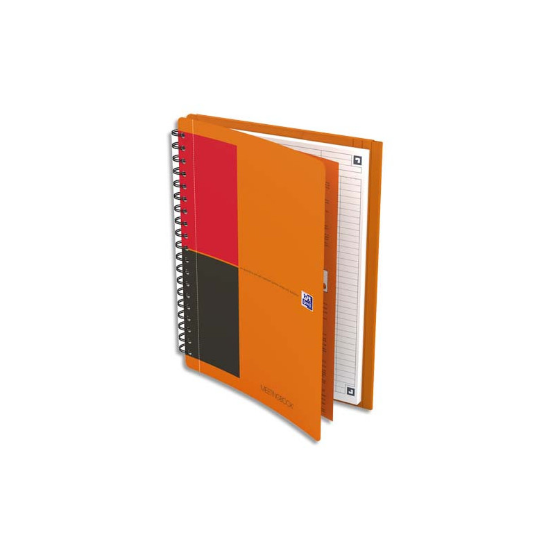 OXFORD Cahier Meetingbook I-CONNECT spirale 160 pages L6mm 18,5x25cm (format tablette). Couverture PP