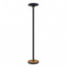 UNILUX Lampadaire LED Baly bamboo noir. Variateur d'intensité tactile sur le mât