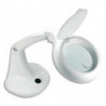 UNILUX Lampe loupe LED Mini Zoom blanche. Sur socle. Loupe de 3 dioptries, grossissement de 1,75.
