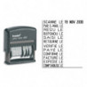 TRODAT Tampon Dateur + 12 formules incluses, encrage auto noir rechargeable. Hauteur caractères : 3,8 mm