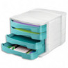 CEP Module de classement PROTECT 4 tiroirs - Dim (lxhxp) : 29,2 x 24,6 x 38,6 cm. Coloris vert d'eau